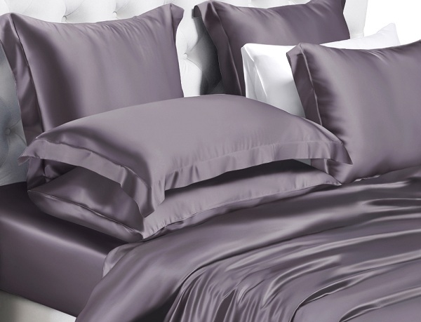 charcoal silk bed sheets