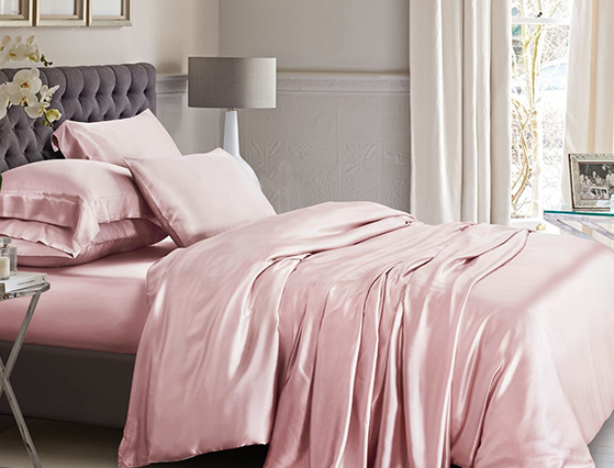 pink silk bedding sets