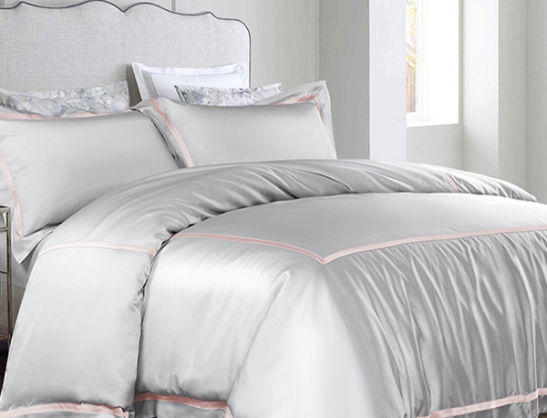white color silk duvet covers