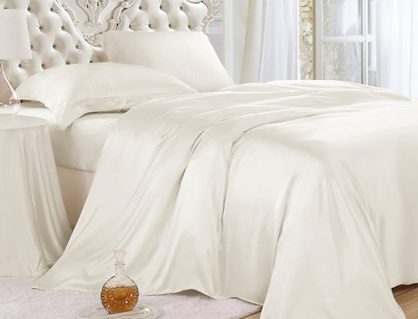white silk filled duvets