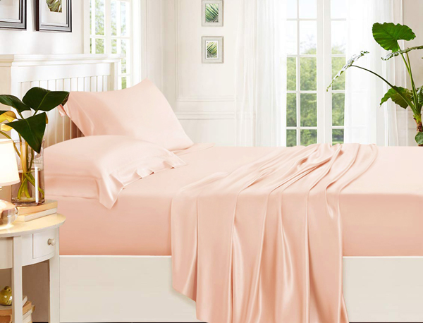 luxury pink silk bedding