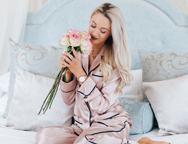luxe silk pajamas for women