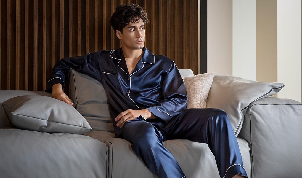 silk pajama sets for men
