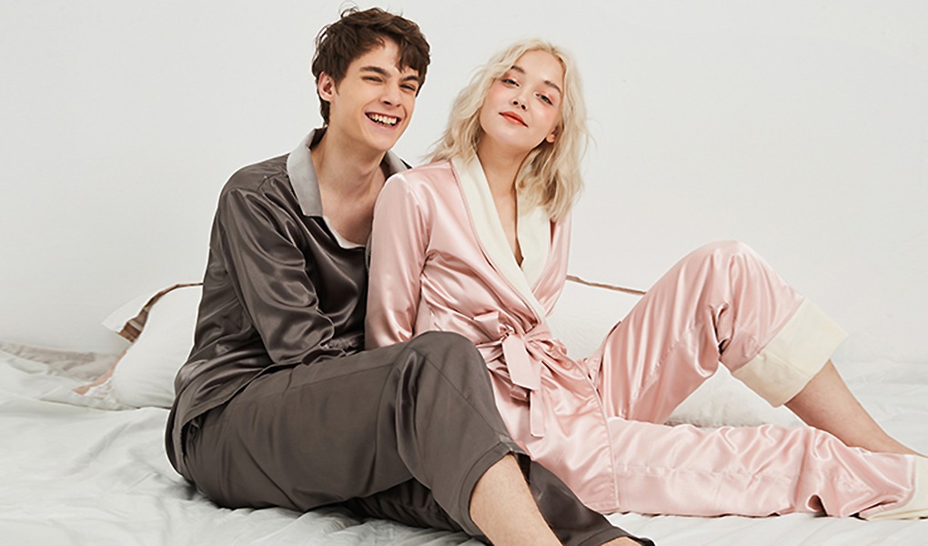 matching silk pajamas