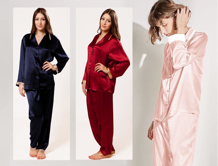 chic silk pajama sets for women