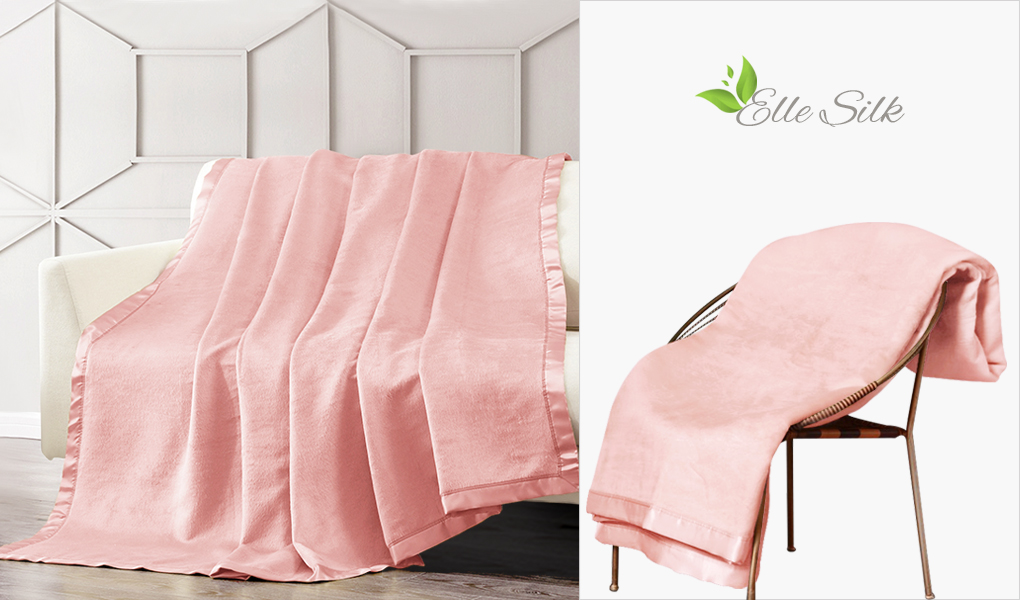 pink mulberry silk blankets