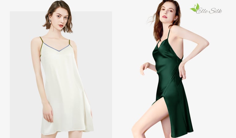 pure silk slip dresses