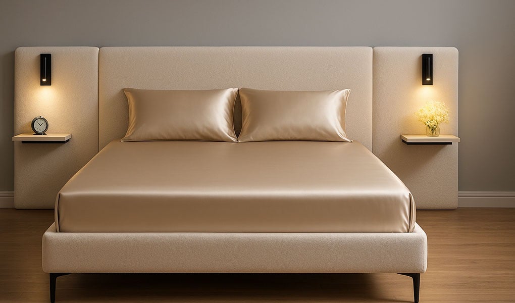 silk fitted sheet_cappuccino