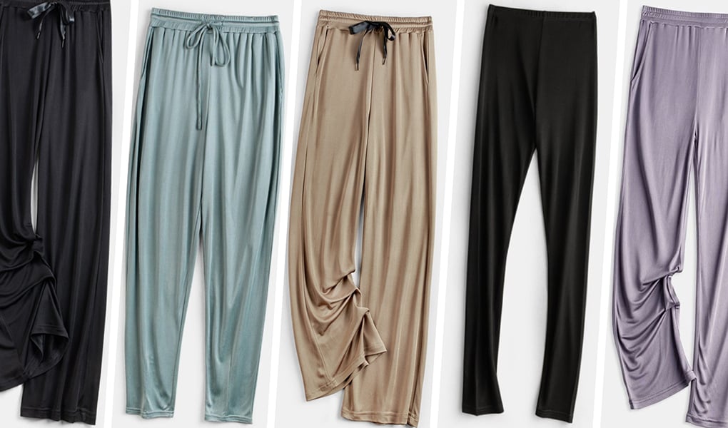 christmas gifts - silk jersey wide leg pants