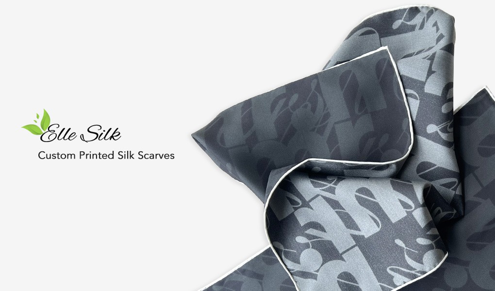 custom printed silk scarf