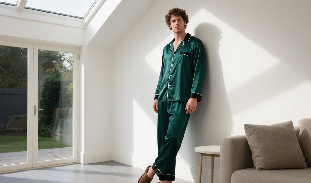 custom silk pajamas for tall men