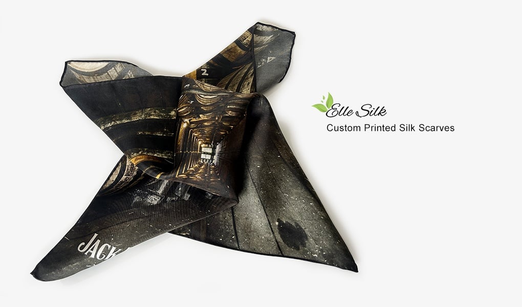 the brand legend of a custom silk scarf