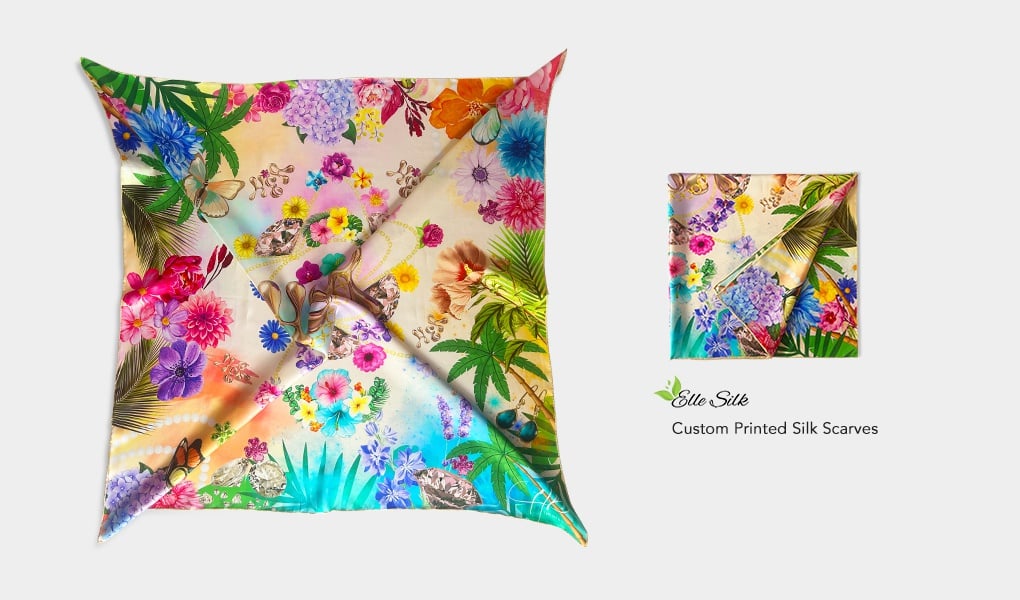 metallic elements in custom silk scarf printing-3