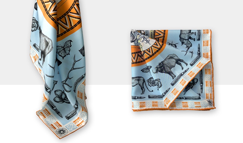 custom silk scarf