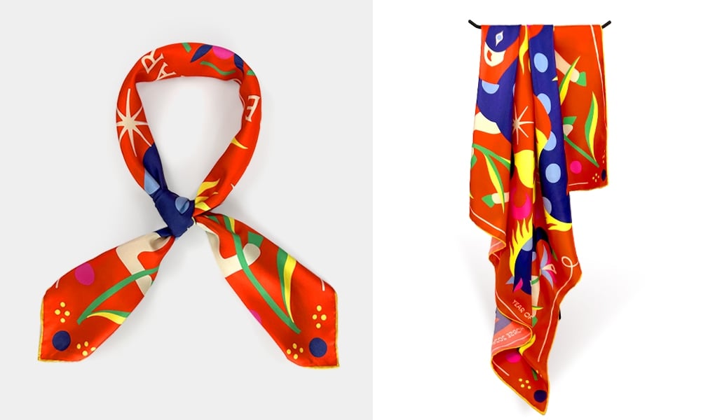 custom silk scarf