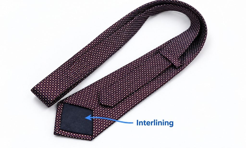 custom silk ties interlining