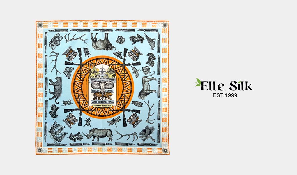 silk scarf printing design preview service