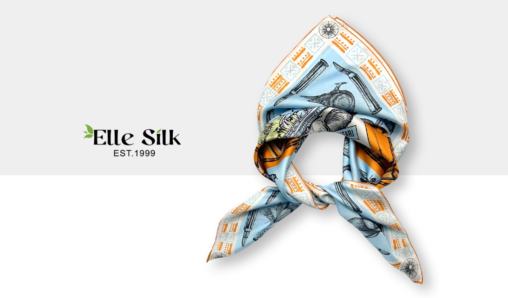 double-sided silk scarves printing