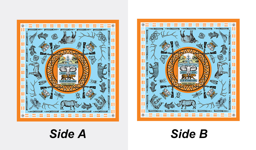 double sided silk scarves mirror design