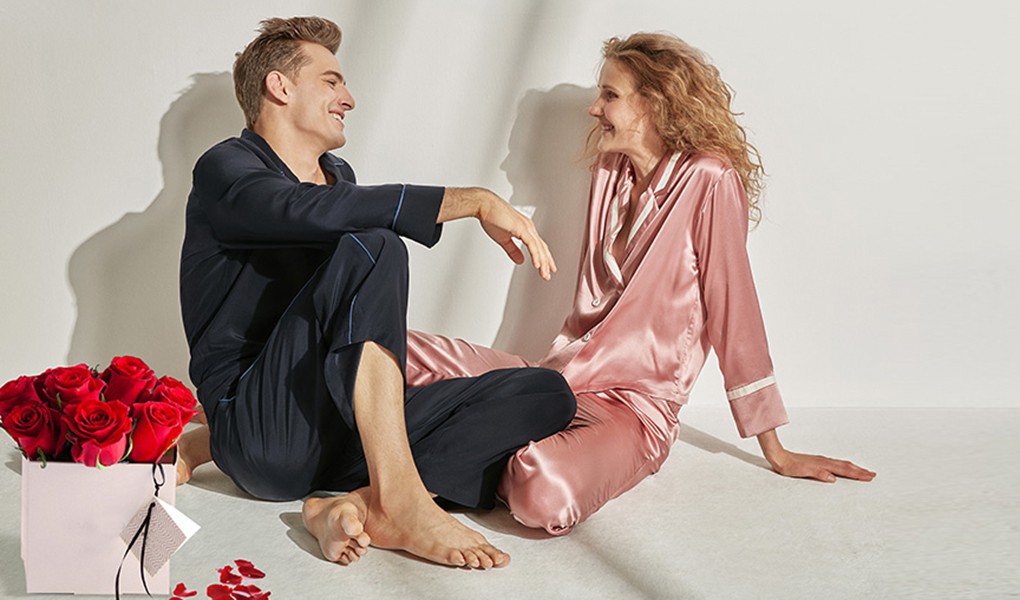 cozy with family silk pajamas