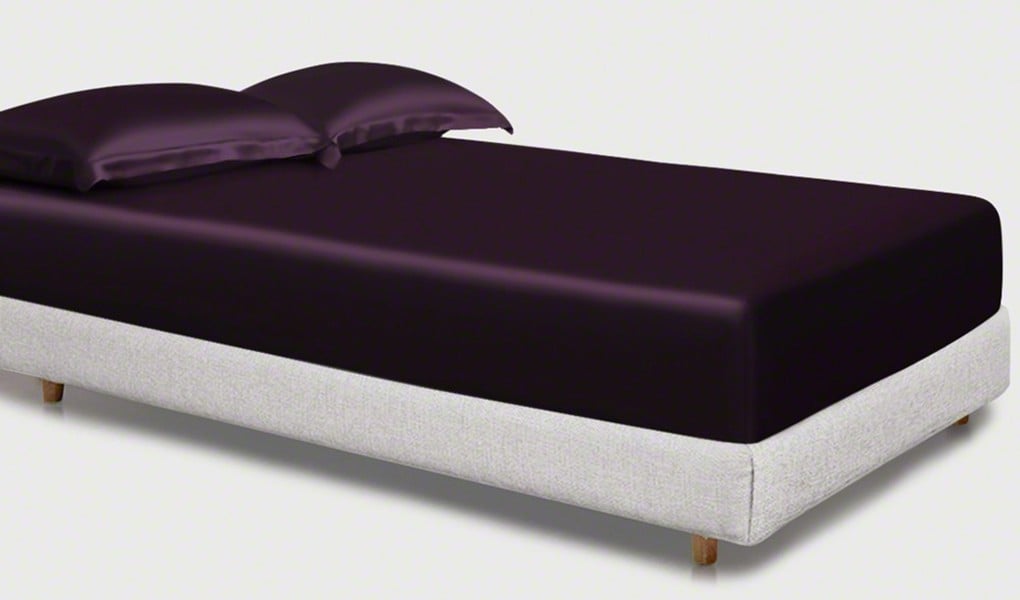 dark purple silk fitted sheets 22 momme