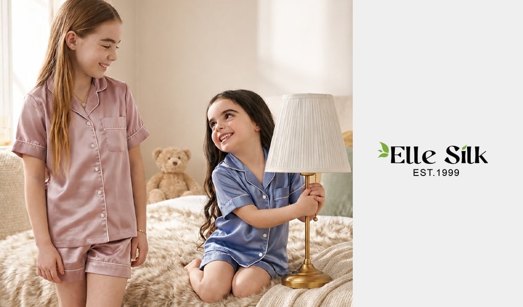 kids silk pajamas