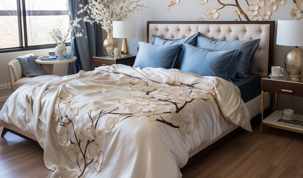 jacquard silk duvet covers