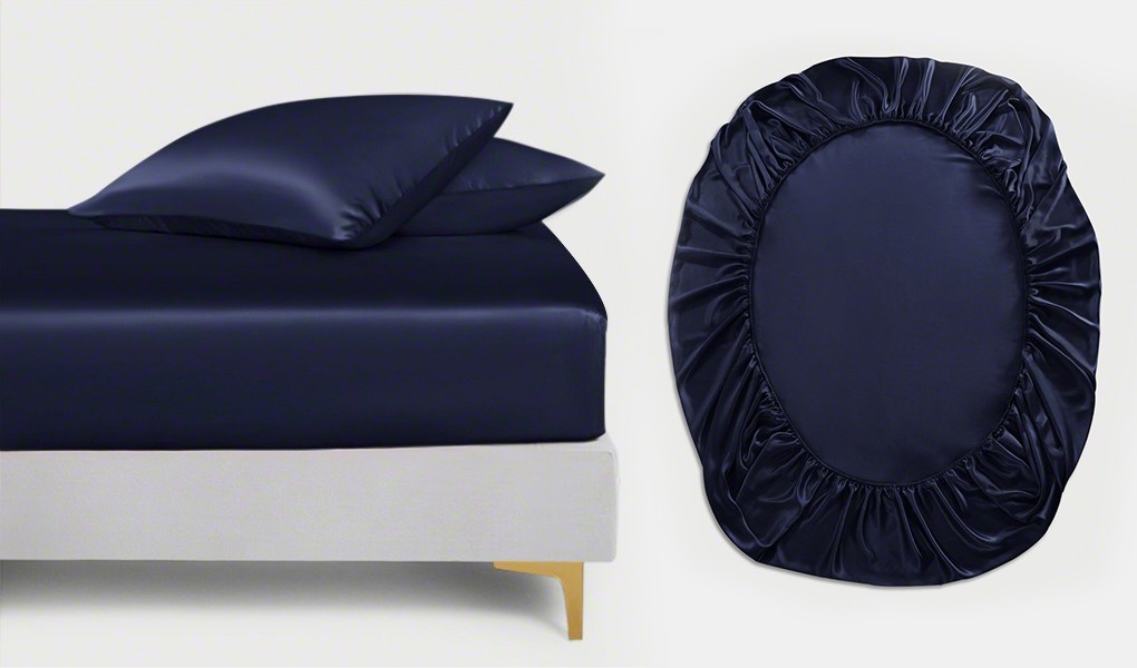 navy blue silk bedding sets