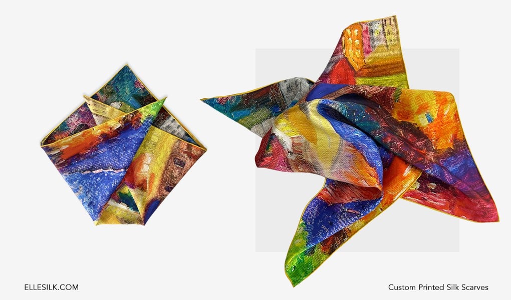 oil painting silk scarves-3
