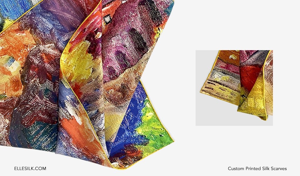 oil painting silk scarves-5