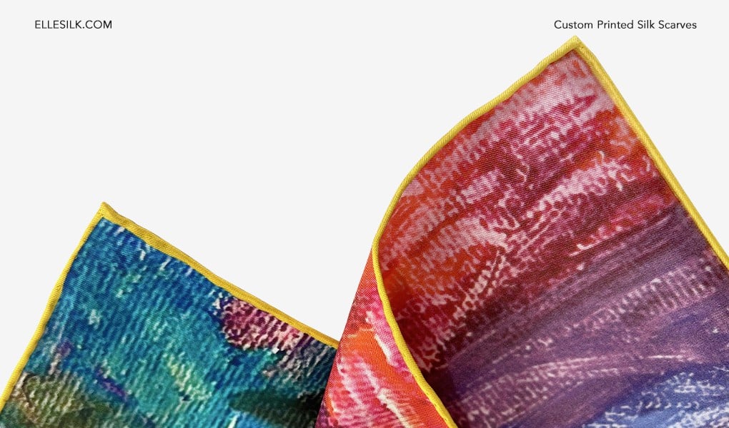 oil painting to silk scarves