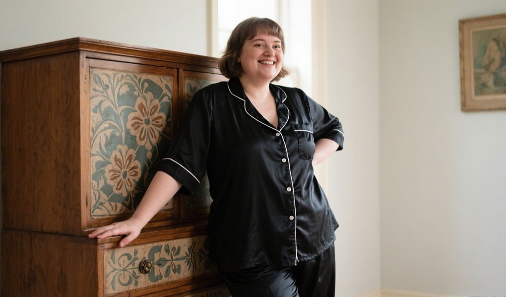 plus size silk pajamas