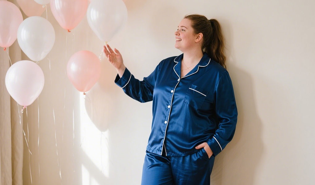 custom fit plus size silk pajamas