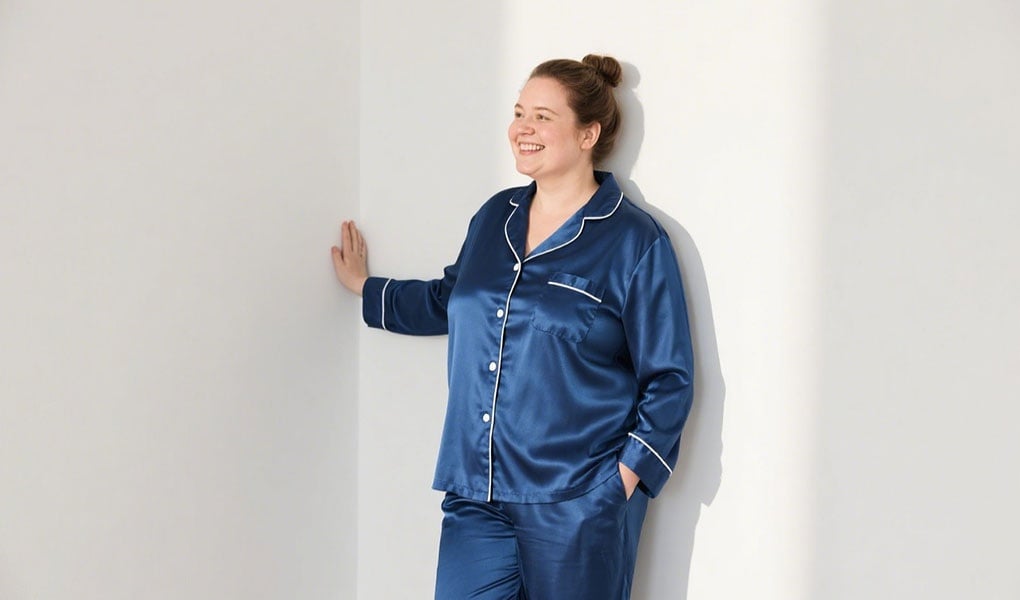 plus size silk pajamas
