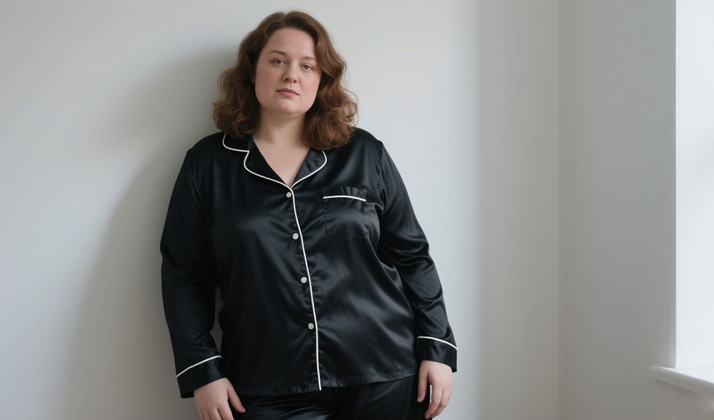 plus size silk pajamas