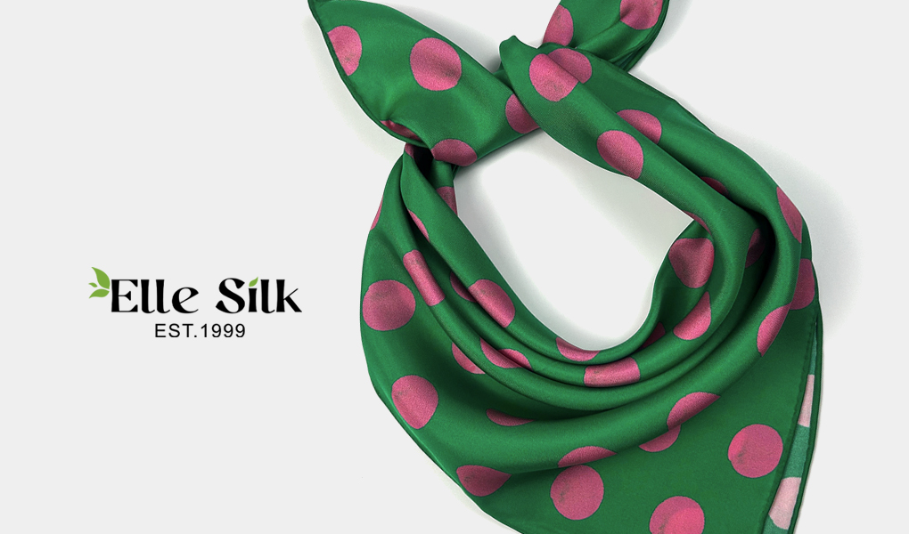 polka dots silk scarves