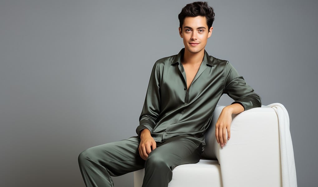 pyjamas en soie pour hommes
