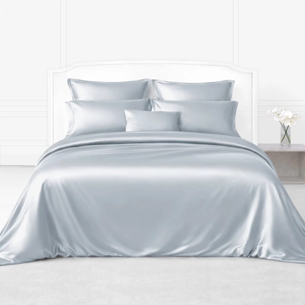alice blue silk bedding