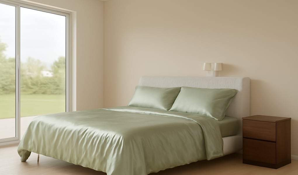 silk sheet_sage green