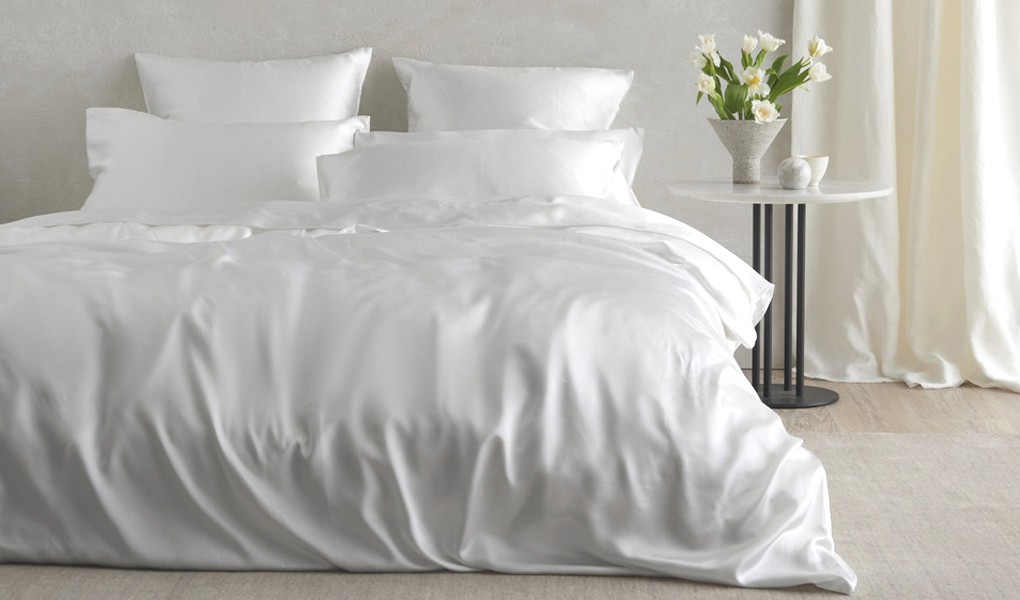 white silk duvet covers