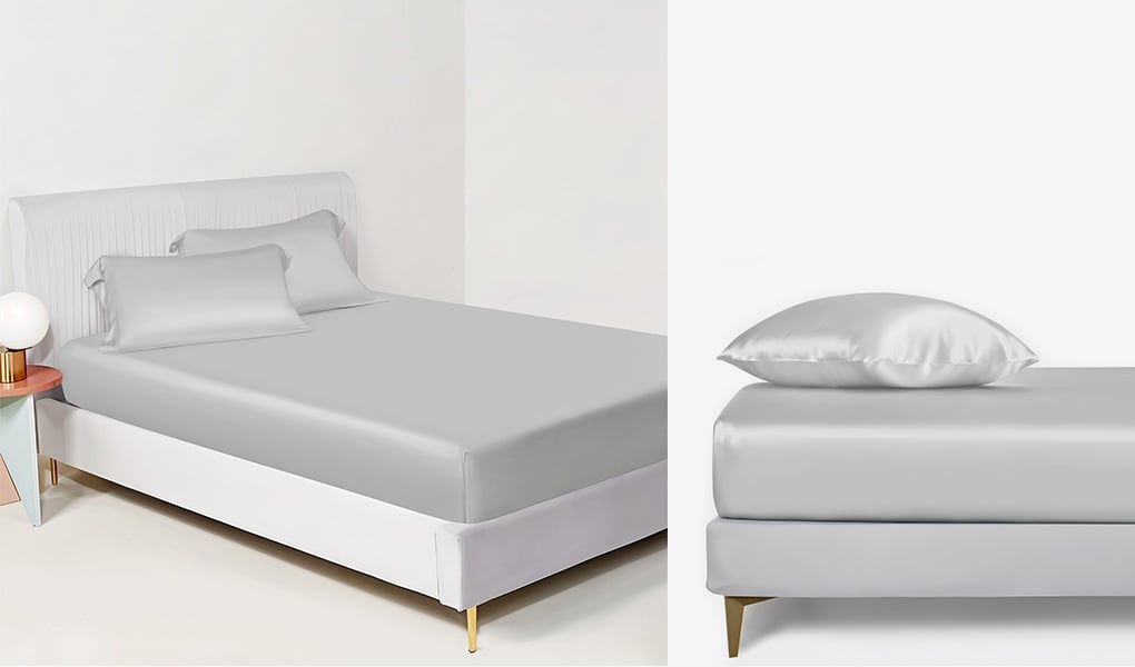 ice gray silk bedding-4