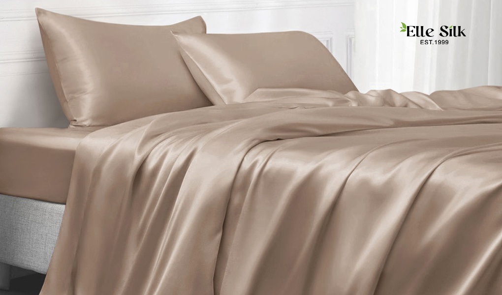 cappuccino silk bedding-3