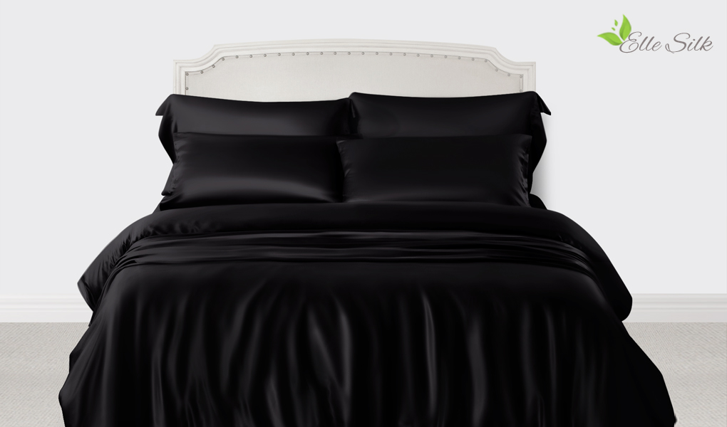 black silk bedding set