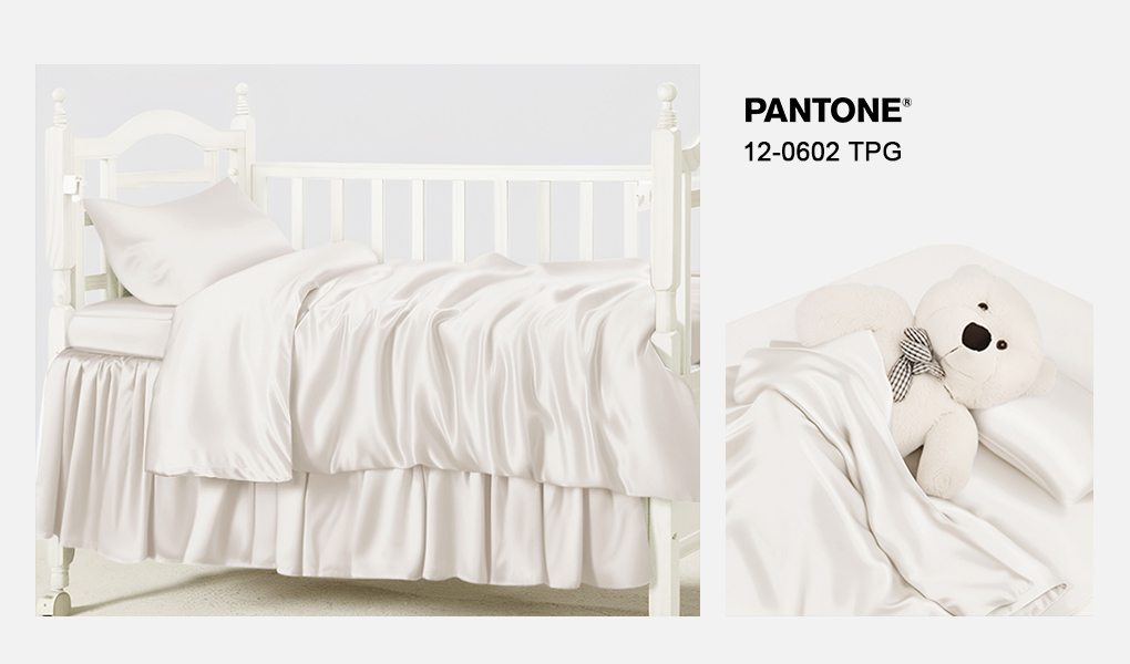 light beige kids silk bedding set