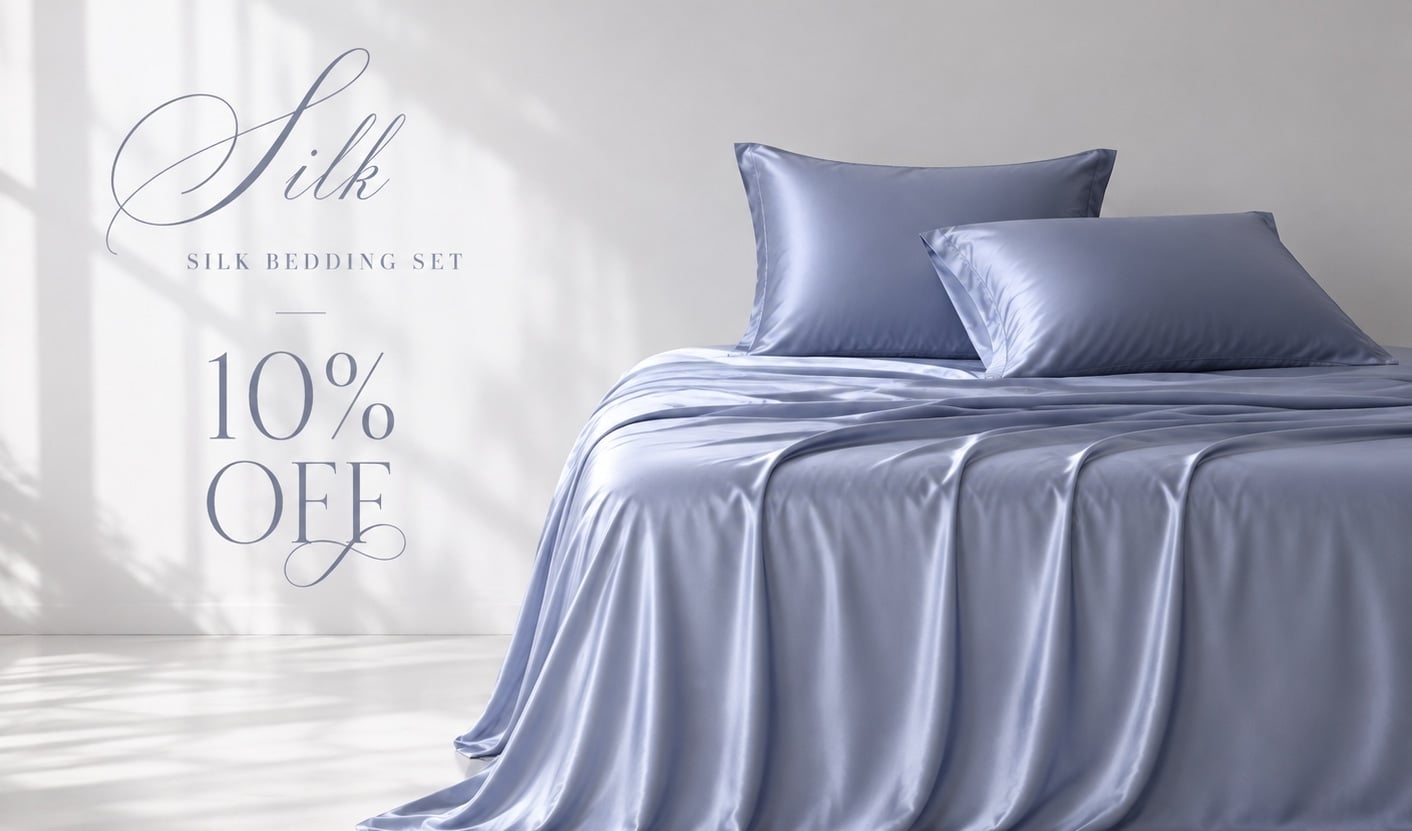 10% off silk bedding set