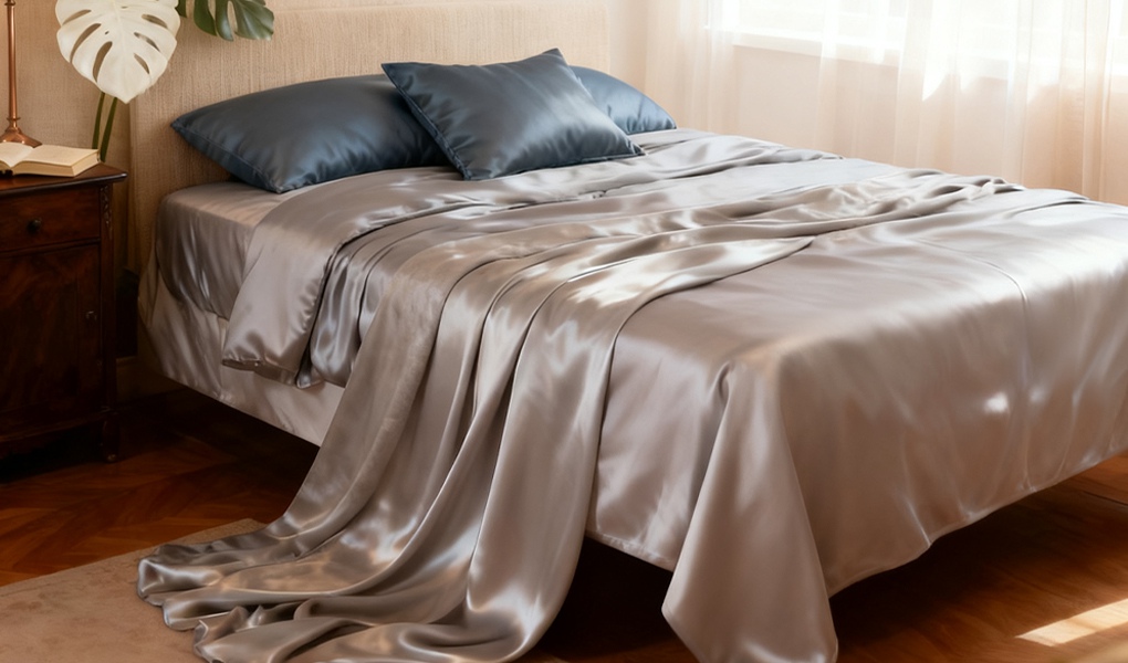 light weight and breathable silk bedding sheets