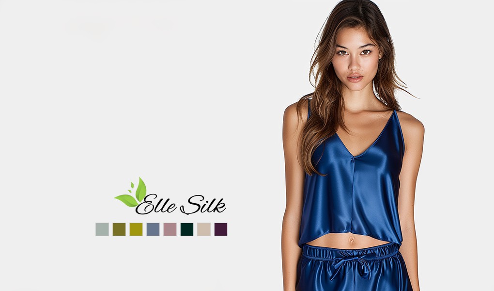 chic silk camisole and shorts set