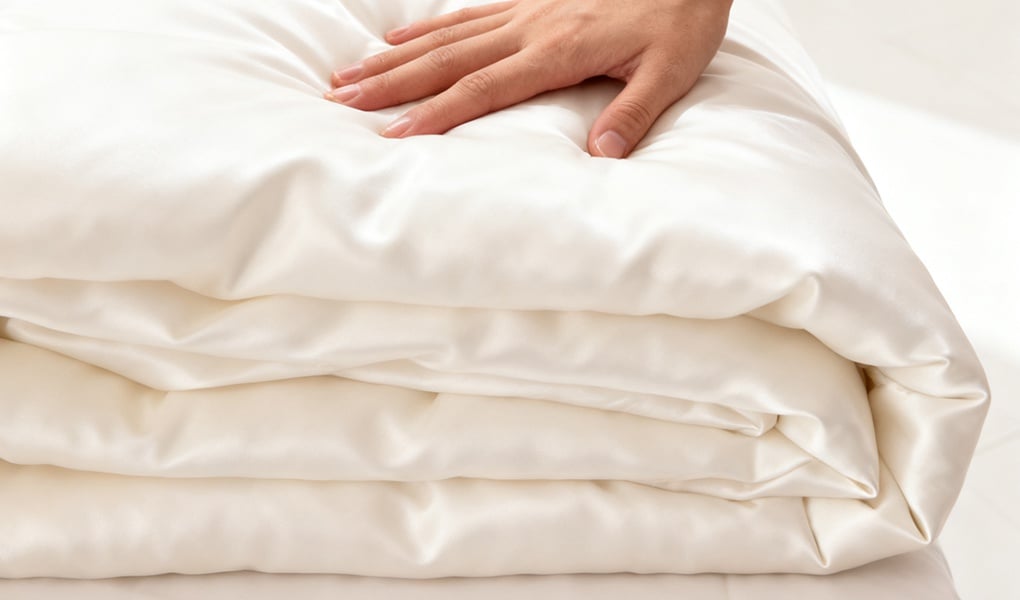 silk comforter fill & warmth