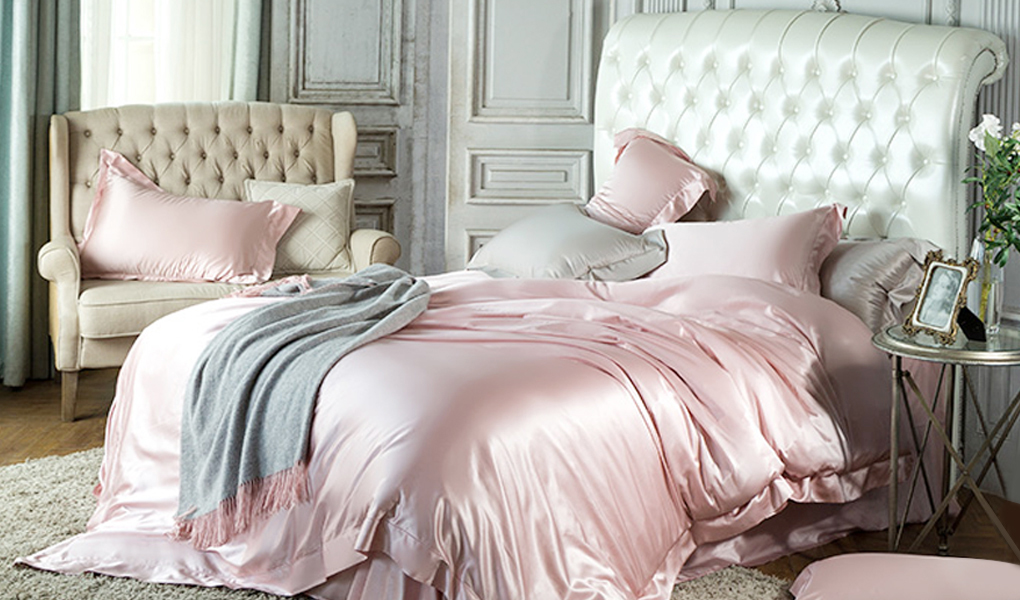 luxury pure silk comforters_pink