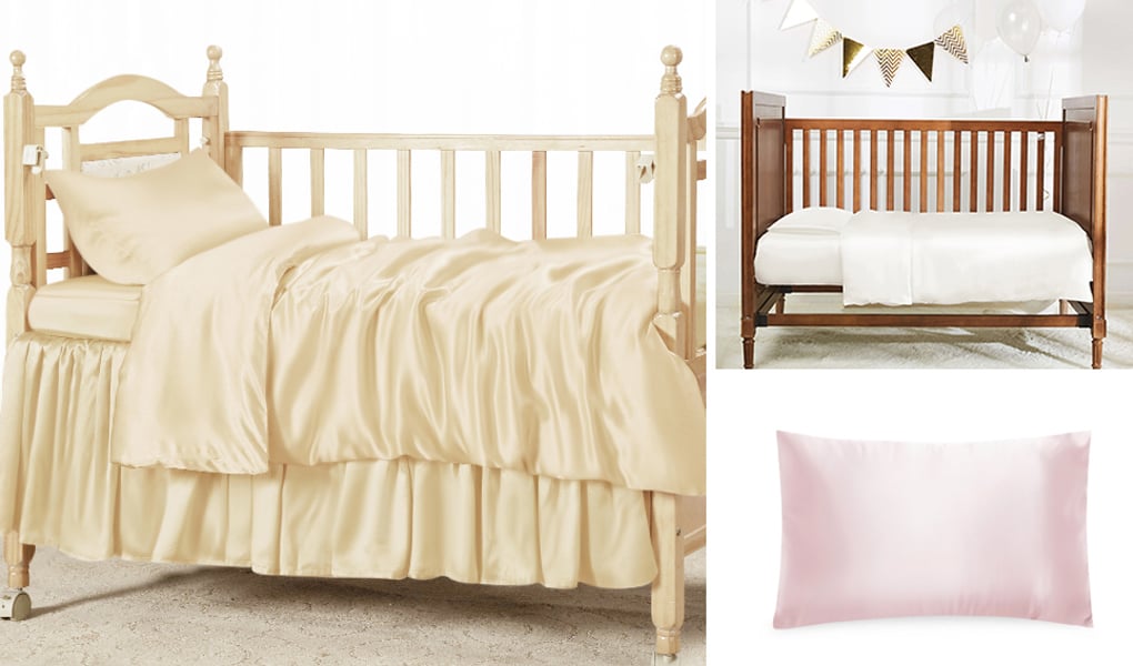 silk crib bedding set
